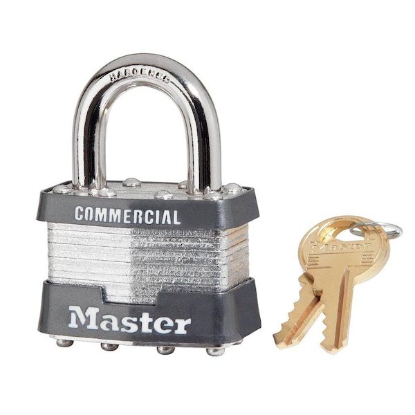 Padlock, 1-3/4in. Steel Laminated, Keyed Alike, Keyed to 2023